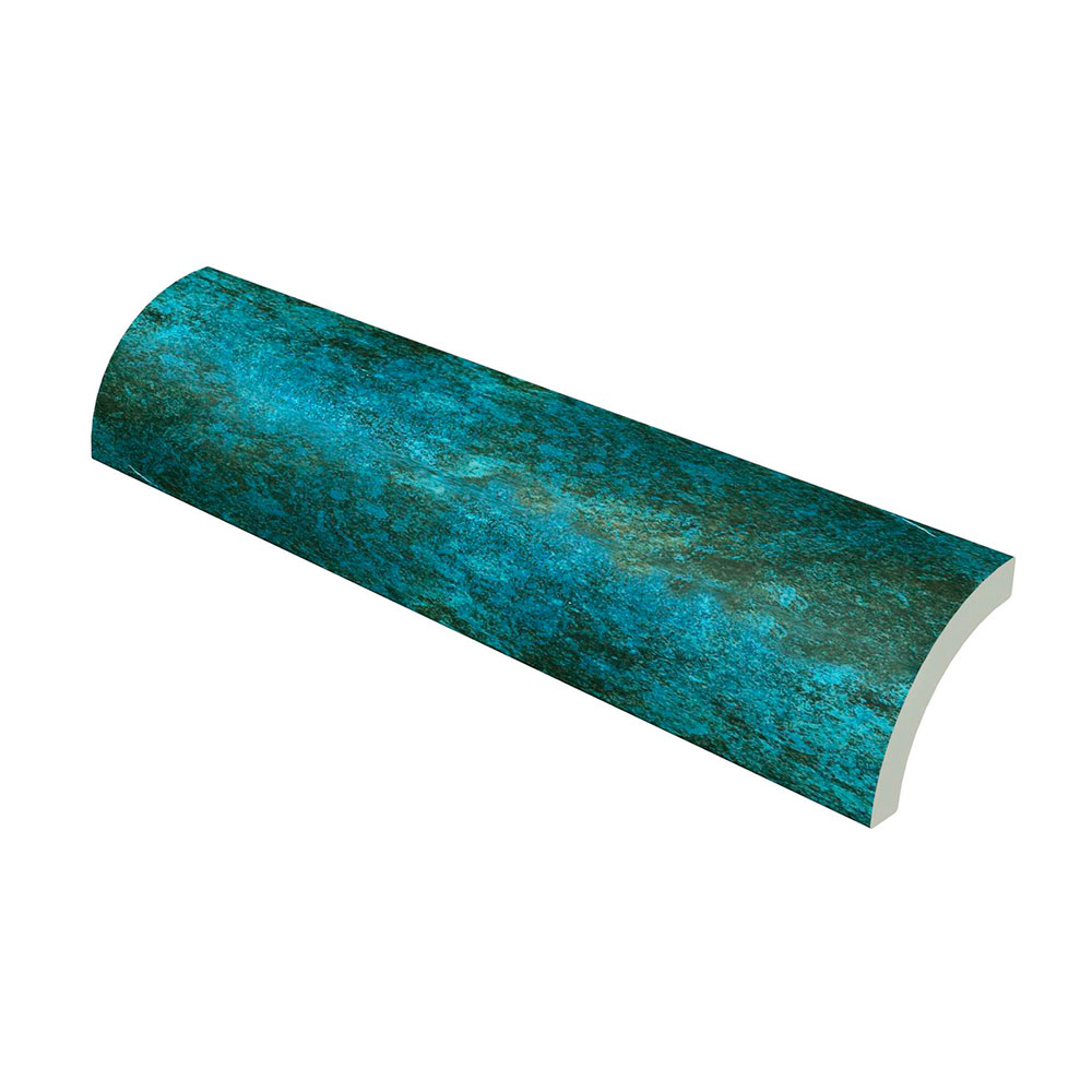 Bassengflis Utvendig Radius Ocean Grønn Matt 30x4 cm